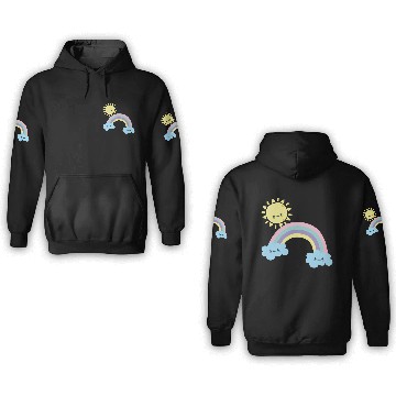 Discover Rainbow sun 3D Hoodies