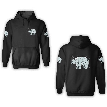 Discover Tribal Polar Bear Indigenous Gift 3D Hoodies