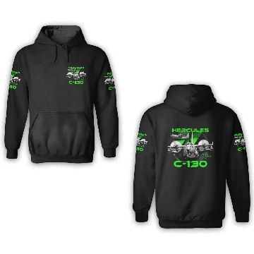 Discover C-130 Hercules Military Aircraft 3D Hoodies