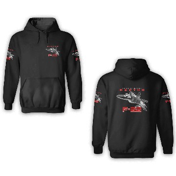 Discover F-22 Raptor Fighterjet Us Air Force Warbird 3D Hoodies
