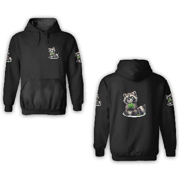 Discover St. Patrick's Day Raccoon Revelry 3D Hoodies