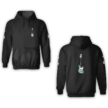 Discover Seafoam Green Bass 3D Hoodies