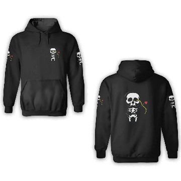 Discover Funny skull cupid halloween costume 3D Hoodies