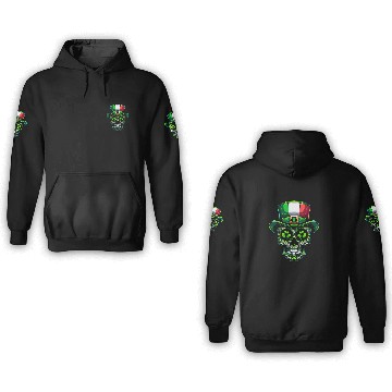 Discover St Patricks Day Irish Sugar Skull Day Of Dead 3D Hoodies