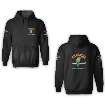 Discover Nicaragua Guardabarranco National Bird Countries 3D Hoodies