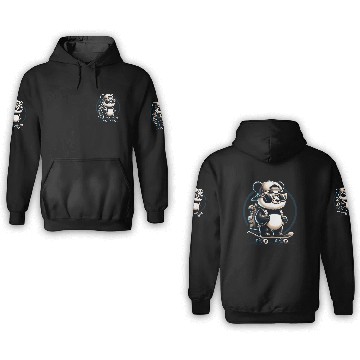 Discover Panda on Skateboard 3D Hoodies