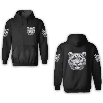 Discover Snow Leopard Leopard White Leopard 3D Hoodies