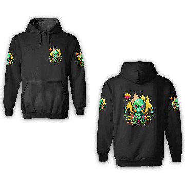 Discover Green Alien Design 3D Hoodies