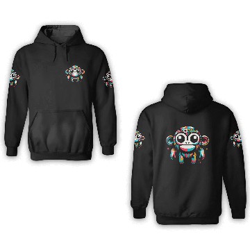 Discover Chromatic Chimp: A Spectrum of Wonder 3D Hoodies