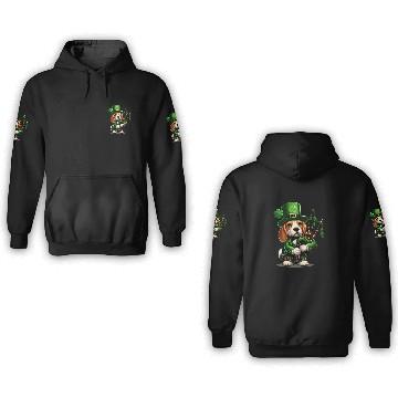Discover St. Patrick's Day Beagle Bagpiper 3D Hoodies