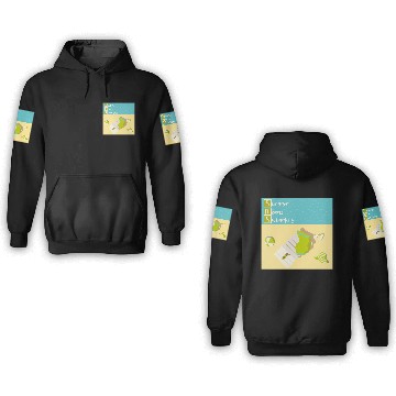 Discover Summer means swimming beach scene 3D Hoodies