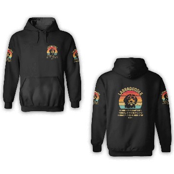 Discover Labradoodle Retro Sunset 3D Hoodies