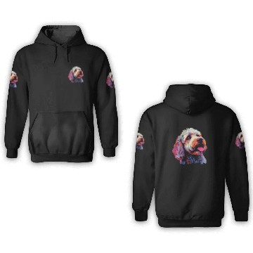 Discover Watercolor Colorful Lagotto Romagnolo 3D Hoodies