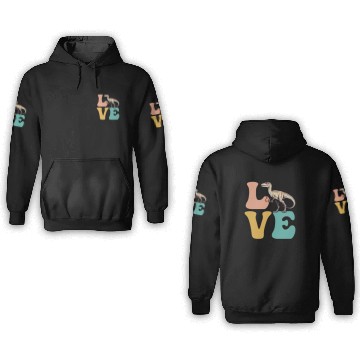Discover LOVE Velociraptor Dinosaur 3D Hoodies