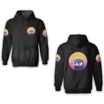 Discover Synthwave Otter 1 3D Hoodies