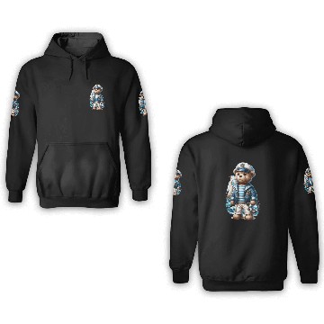 Discover Adventurous Teddy Bear Sailing 3D Hoodies