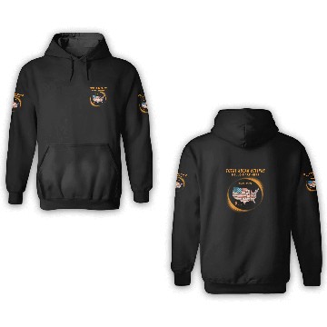 Discover Total Solar Eclipse 2024 USA 3D Hoodies