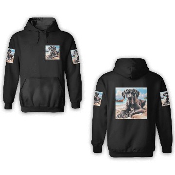 Discover Great Dane On The Beach 3D Hoodies
