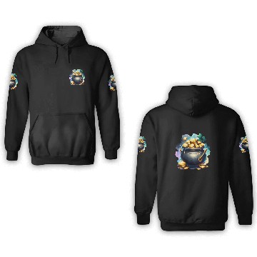 Discover Saint Patrick's Day Gold Pot With Clover 3D Hoodies