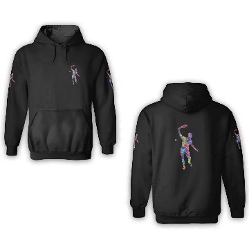 Discover Splatter Paint Pickleball Player 3D Hoodies