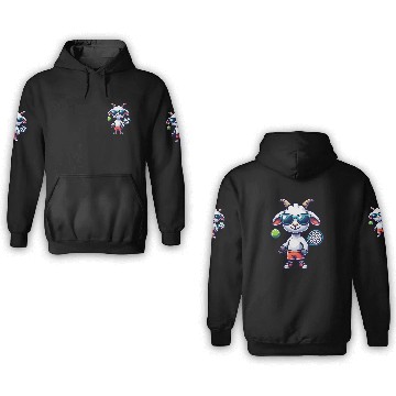 Discover Goat Tennis Player Court Match Design 3D Hoodies