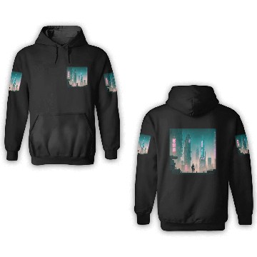Discover Cyberpunk Cityscape 3D Hoodies
