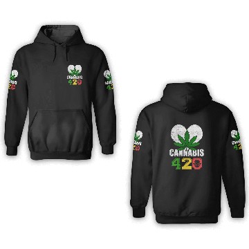 Discover Sidesplitting 420 Love Herb Weed Marijuana Design 3D Hoodies