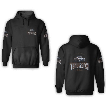 Discover retro car with teesketch logo | old school 3D Hoodies