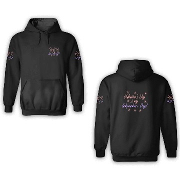 Discover Single Alone Lonely valentine's day joke 3D Hoodies