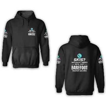 Discover Barefoot Water Skiing Extreme Sports Barefooting 3D Hoodies