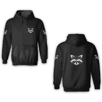 Discover Graphic Illustration of a Stylized Black and 3D Hoodies