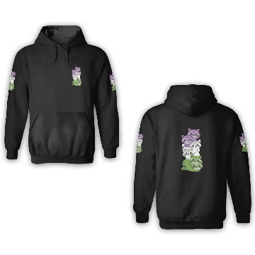 Discover Genderqueer Flag Pride Lgbtq Cute Raccoon 3D Hoodies