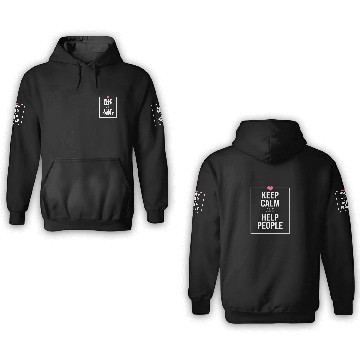 Discover keep calm and help people 1 3D Hoodies