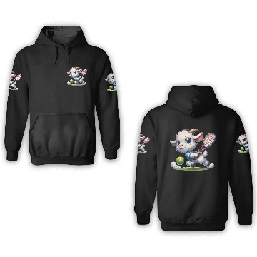 Discover Goat Tennis Player Court Match Design 3D Hoodies