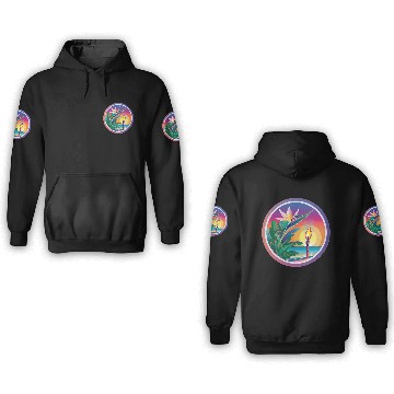 Discover Paradise Flower and Torch 3D Hoodies