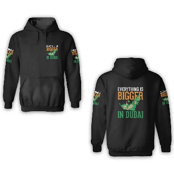 Discover Dubai Map: The City of Dreams 3D Hoodies