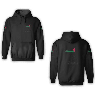 Discover free palestine standing flag silhouette 3D Hoodies