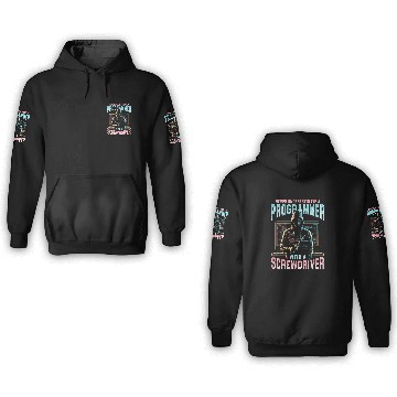 Discover Robotics Engineer Programmer With A Screwdrive 3D Hoodies