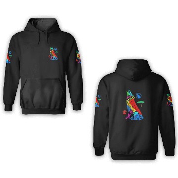 Discover Majestic Wolf Howling in its Vibrant Habitat 3D Hoodies