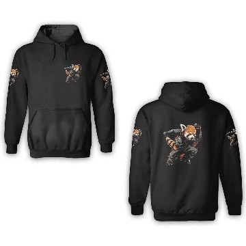 Discover Red panda runs fast 3D Hoodies