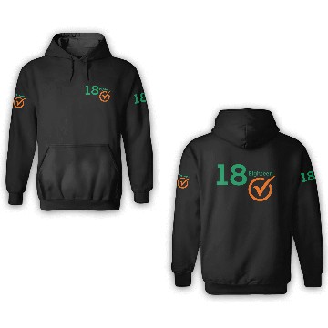 Discover The Number 18 Eighteen Typography 3D Hoodies