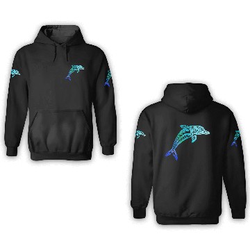 Discover Jumping Dolphin Tribal 3D Hoodies