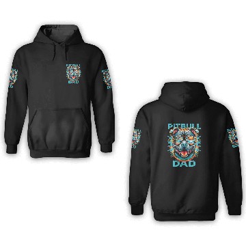 Discover PITBULL DAD with summer sunglasses 3D Hoodies