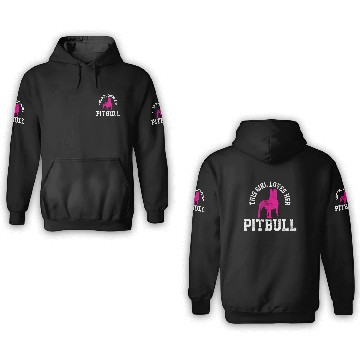 Discover Unique Art For Girl Who Loves Her Pitbull 3D Hoodies