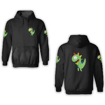 Discover Rainbow dinosaur 3D Hoodies