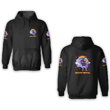 Discover Goth Rock Satan Unicorn Festivals Death Metal 3D Hoodies