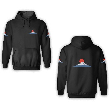 Discover Japanese dawn on Mount Fuji 3D Hoodies