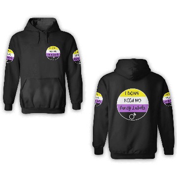 Discover I don't need no fancy Labels - Non Binary Pride 3D Hoodies