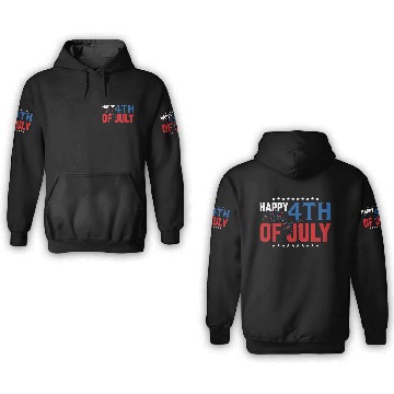 Discover Happy 4th Of July US Independence Day 3D Hoodies