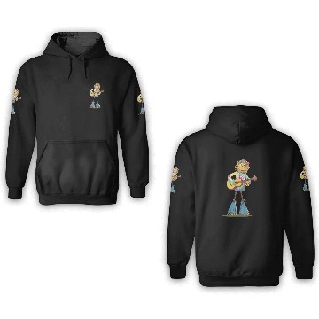 Discover Hippie Scarecrow Playing Guitar 3D Hoodies